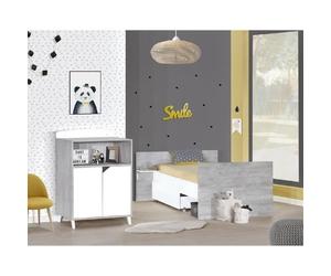 Babyprice - Scandi Gris - Tiroir De Lit Combiné Evolutif Gris