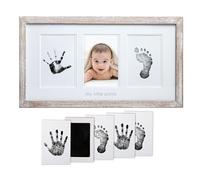 Babyprints Rustic Frame, Baby Keepsake Item, Nursery Décor, Baby Handprint And Footprint, Rustic Wood