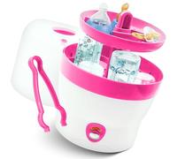 Babyruf BS 29b Stérilisateur pour biberons | Stérilisateur à vapeur et vaporisateur | jusqu'à 6 biberons | Utilisation simple | Équipement de base pour bébés nouveau-nés | Nettoyant pour biberons |