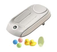 Baby's Bath Support Seat - Three-Level Height Adjustable Bathing Chair with Temperature Sensing Indicator for Safe Bathing, Bath Seat for Shower Use, Home, Travel, Beach, 22.44x11x6.69inches