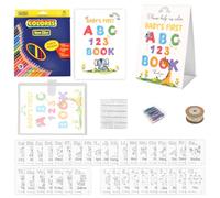 Baby's First ABC and 123 Livre d'or pour fête prénatale Alternative | Les pages de coloriage de l'alphabet de A à Z, les pages numérotées de 1 à 10 et un album de 40 pages font un souvenir