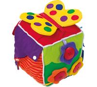 Small Foot 5515 Cube bébé, en Tissu Doux avec différentes Fonctions de Fermeture à découvrir, à partir de 0 Mois