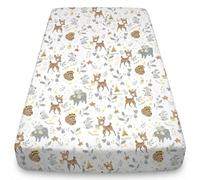 BabySafe Drap Housse Bébé 100% Coton Certifié Oeko-TEX, Lit Bébé 60x120 & 70x140 cm, Coins Élastiques sur Tout Le Tour, Doux et Respirant, Lavable en Machine, Fabriqué en Europe, à l'Unité