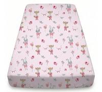 BabySafe Drap Housse Bébé 100% Coton Certifié Oeko-TEX, Lit Bébé 60x120 & 70x140 cm, Coins Élastiques sur Tout Le Tour, Doux et Respirant, Lavable en Machine, Fabriqué en Europe, à l'Unité