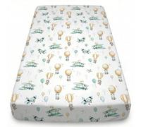 BabySafe Drap Housse Bébé 100% Coton Certifié Oeko-TEX, Lit Bébé 60x120 & 70x140 cm, Coins Élastiques sur Tout Le Tour, Doux et Respirant, Lavable en Machine, Fabriqué en Europe, à l'Unité