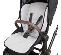 Babysanity® Doux Réducteur pour Poussette Universel Matelas Bébé Plafond Rembourrage Revêtement Éponge de Coton 100 % Bord Couverture Latérale - Made in Italy - (Noir)