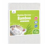 Babysom - Matelas Berceau Bamboo - 80x40 cm | Compatible Cododo | Viscose au Toucher Ultra Doux| Déhoussable | Oeko-Tex®
