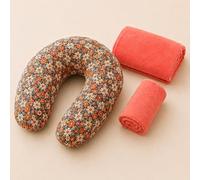Babysom Pack Coussin de Maternité Évolutif - 2 Housses Incluses (Coton Fleur Corail & Velours Ultra-Doux) + Charlotte Cocon Bébé - Idéal Grossesse & Allaitement - Certifié Oeko-Tex - XXL 170cm