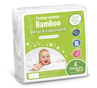 Protège Matelas Bébé Bamboo - BABYSOM - 70x140 cm - Bouclette Éponge - Imperméable - Oeko-Tex® blanc TU