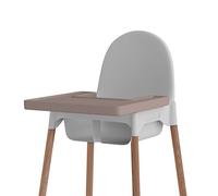 BabySteps Tapis en silicone pour bébé compatible avec la chaise haute IKEA | Accessoires de table pour chaise haute Antilop | Insert en silicone imperméable et antidérapant pour enfants (rose séphia)