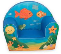 Babystoria Fauteuil Mousse Vie Marine, Moderne, Bleu, 51x33x43 cm, pour Lecture, Déhoussable, Chambre d'enfant, Dès 18 Mois, Concu en France
