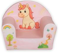 Babystoria Fauteuil Premium Licorne, Rose, Mousse Haute Densité, 51x33x43 cm, Design Moderne, Anti-Bascule, pour Lecture, Chambre d'enfant, 2-6 Ans