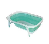 Babysun Baignoire Bébé, Pliable Ultra Compacte, 0-12 Mois, Contenance: 35L, Turquoise