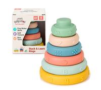 BabyToLove Anneaux empilables sensoriels | 6 Anneaux Doux pour motricité et éveil | Faciles à saisir et à Nettoyer | Jouet Montessori pour bébé