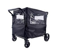 Babytrold Housse poussette Fun Trolley Rain Cover avec fenêtres Noir