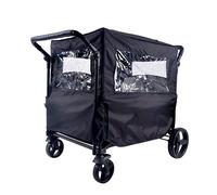 Babytrold Housse poussette Fun Trolley Rain Cover avec fenêtres Noir