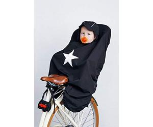 Babytrold Housse de pluie pour siège de drapeau avec capote et Reflex Noir