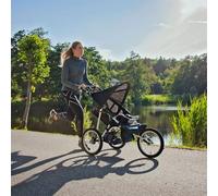 BabyTrold Jogger Buggy noir à pneus gonflables, 8 kg, avec frein à main & panier