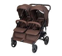 BabyTrold OS2 Poussette Double Bébé, Noire, Réglable, Roues Anti-crevaison