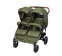 BabyTrold OS2 Poussette Double Bébé, Noire, Réglable, Roues Anti-crevaison