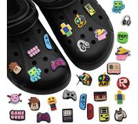 BABYZOCO Lot de 21 breloques pour crocs, Crocs Pin, Crocs Charm, Shoe Charms, ornements de chaussures, décoration de chaussures pour cadeaux, pendentif de chaussure, design jeux d'arcade, lot de 21