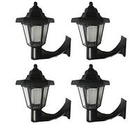 Babz 4 x Lampe LED à énergie solaire Lanterne murale solaire éclairage extérieur pour jardin