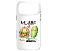 BAC 2026 diplômée Cadeau pour Bachelier Mention Hamburger Coque pour iPhone 17 Pro Max