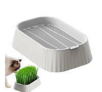 Bac à à Chat,Bac de Culture Bio pour à Chat | Kit de Plantation Double Couche sans Terre, Germoir de Blé pour Animaux et Jardinage Maison