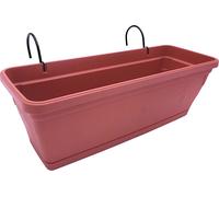 Bac à balcon terracotta 50cm avec support Bac à fleurs Pot à plantes