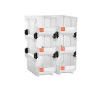 Bac à Bec Empilable Lot de 6 37,7x21,5x18cm Accès Rapide et Durable et Pratique