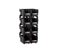 Bac à Bec Empilable Lot de 8 27,6x14x13cm Rangement Polyvalent pour Garage