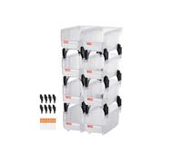 Bac à Bec Empilable Lot de 8 27,6x14x13cm Rangement Spacieux et Durable