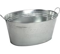 Bac à boissons avec anse 24 litres - Bac en zinc étanche Refroidisseur de boissons - Grand seau à champagne, seau à glace, seau à glace pour garden-party, bac à plantes