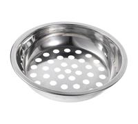 Bac à Charbon Rond en Acier Inoxydable 9,3 Pouces pour Barbecue | Finition Brossée Argentée, Plateau Amovible pour Braises, Usage Extérieur et Fête, Limite le Basculement