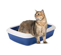 Bac à Chat+Bord Iriz50 NO.Bleu 50x37x14cm