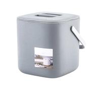 Bac à compost de cuisine à 2 niveaux - Seau à compost inodore avec poignée - Intérieur avec déchets alimentaires - Facile à nettoyer - Peut nettoyer les déchets - Peut faire mousser les carreaux.