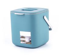 Bac à compost de cuisine à 2 niveaux - Seau à compost inodore avec poignée - Intérieur avec déchets alimentaires - Facile à nettoyer - Peut nettoyer les déchets - Peut faire mousser les carreaux.