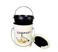 Bac à Compost de Cuisine, Seau à déchets Alimentaires avec Seau intérieur Amovible, conteneur à déchets inodore avec filtres à Charbon, pour déchets de Jardin, épluchures de Cuisine