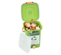 Bac à compost de grande capacité en plastique pour recycler les déchets de cuisine, fermeture anti-odeurs avec couvercle, grande capacité pour balcon et jardin (10 l)