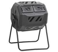 Bac à Compost de Jardin Noir 73x64x95 cm 160 L Composteur Poubelle vidaXL