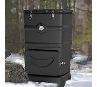 Bac à compost de jardin, poubelle de compostage isotherme robuste avec outil de mélange et pelle, grand composteur de 110 L pour une collecte rapide des liquides