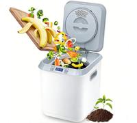 Bac À Compost Électrique Cycleur Automatique de Déchets Alimentaires Bac de Compostage Domestique de 2,5 L À Élimination Automatique des Déchets Transforme Les Restes en Terre White
