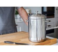 Bac à Compost En Acier Inoxydable Argenté 5L