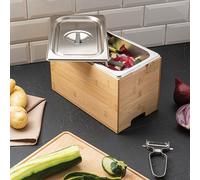 Bac à compost inox et support bambou Mathon