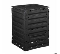 Bac à compost thermique - Nature - Composteur de jardin - Noir - 60x60x90 cm - 300 L