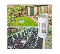 Bac à compostage en PVC blanc 30,5 x 15,2 x 15,2 cm avec couvercle à vis sécurisé, composteur de jardin peu encombrant pour restes de cuisine et entretien des plantes, idéal pour les petits pots