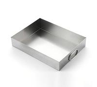 Bac à condensat en acier inoxydable 304, 5 cm de haut, 0,8 mm d'épaisseur, très résistant, anti-fuite, avec tuyau de vidange pour climatiseur, machine à laver et chauffe-eau (70 x 90 cm)