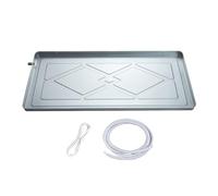 Bac à condensat pour climatiseur, en acier inoxydable, universel, pour l'extérieur, avec bac d'égouttement, bac récupérateur d'eau (100 x 47,5 cm)