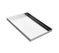 Bac à condensat pour climatiseurs, plateau d'égouttement d'huile en acier inoxydable, bac à eau pour climatiseurs extérieurs, plateau rectangulaire (100 x 50 cm)