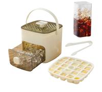 Bac à congélateur à glace - bac à glace avec couvercle | Moule cube pour congélateur | Container Container Freezer pour congélation | Bac à glaçons portable à double couche | Concezion